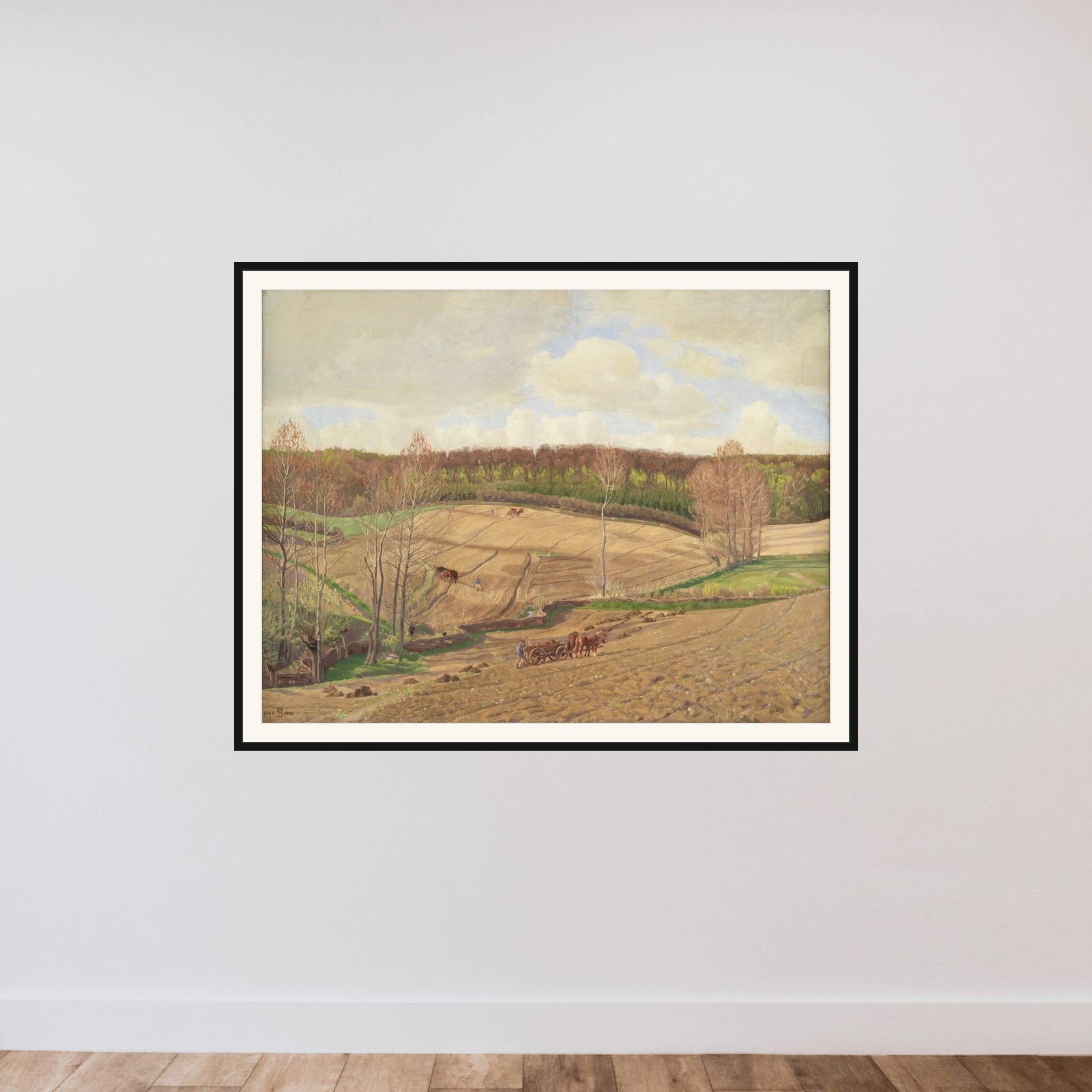 Ved forårstid framed — shown to scale
