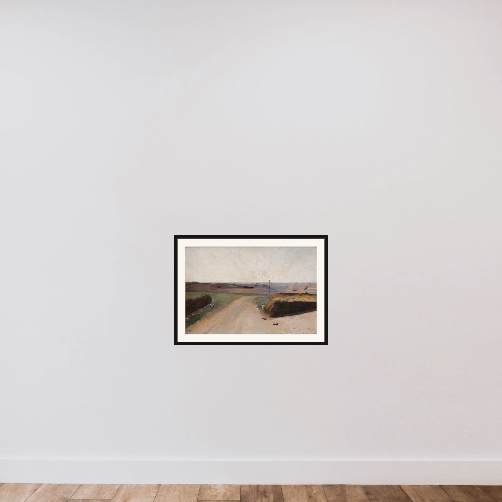 Landskab fra Mors framed — shown to scale