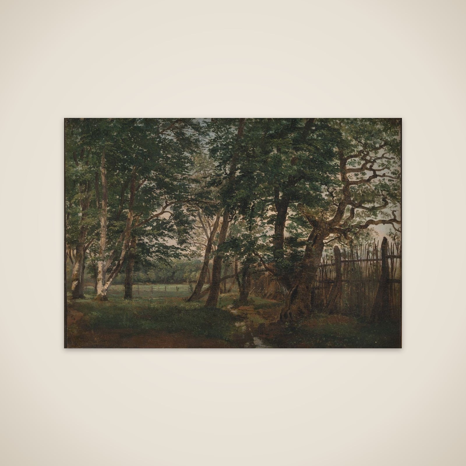 Parti i Dyrehaven ved Ordrup unframed print