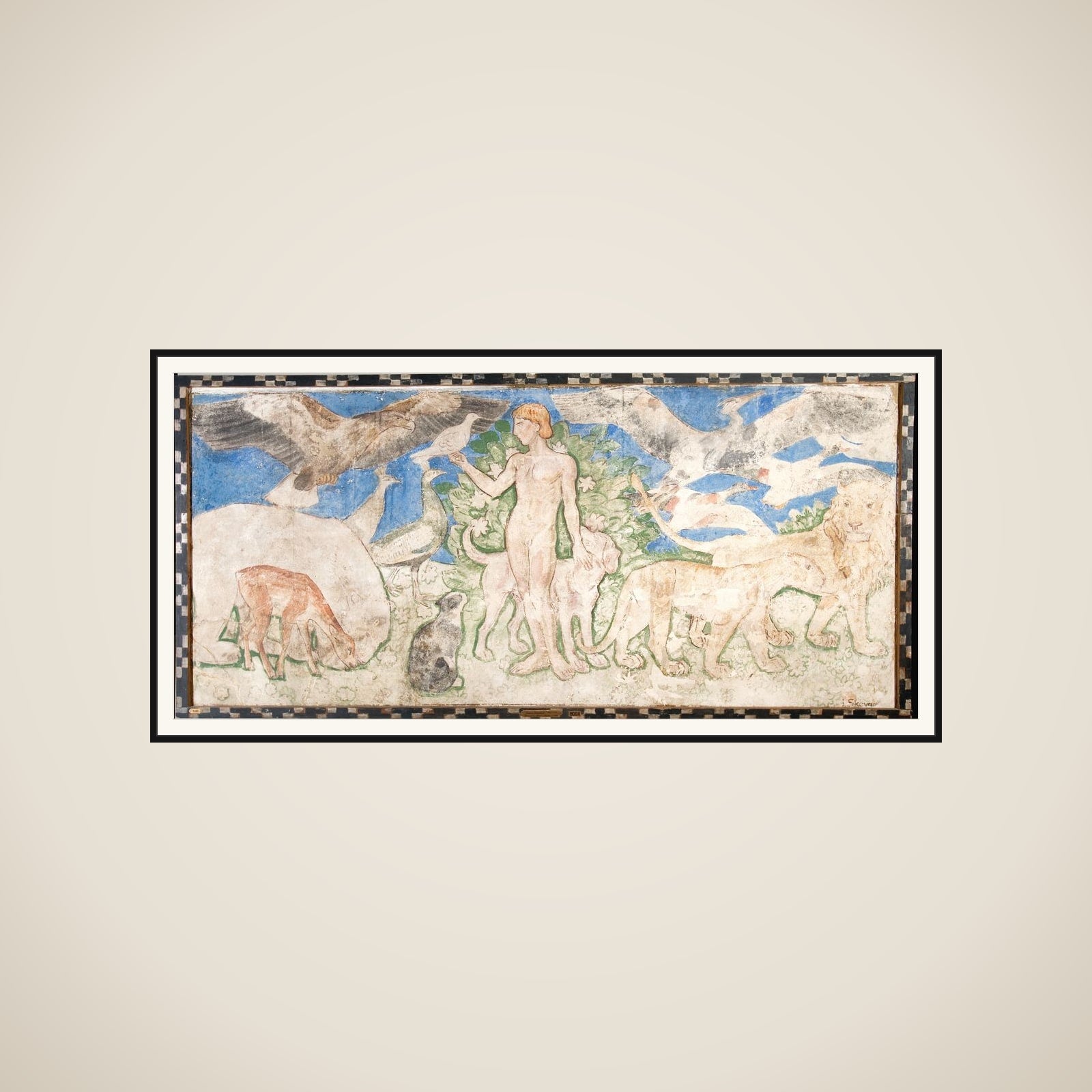 Adam giver dyrene navne framed