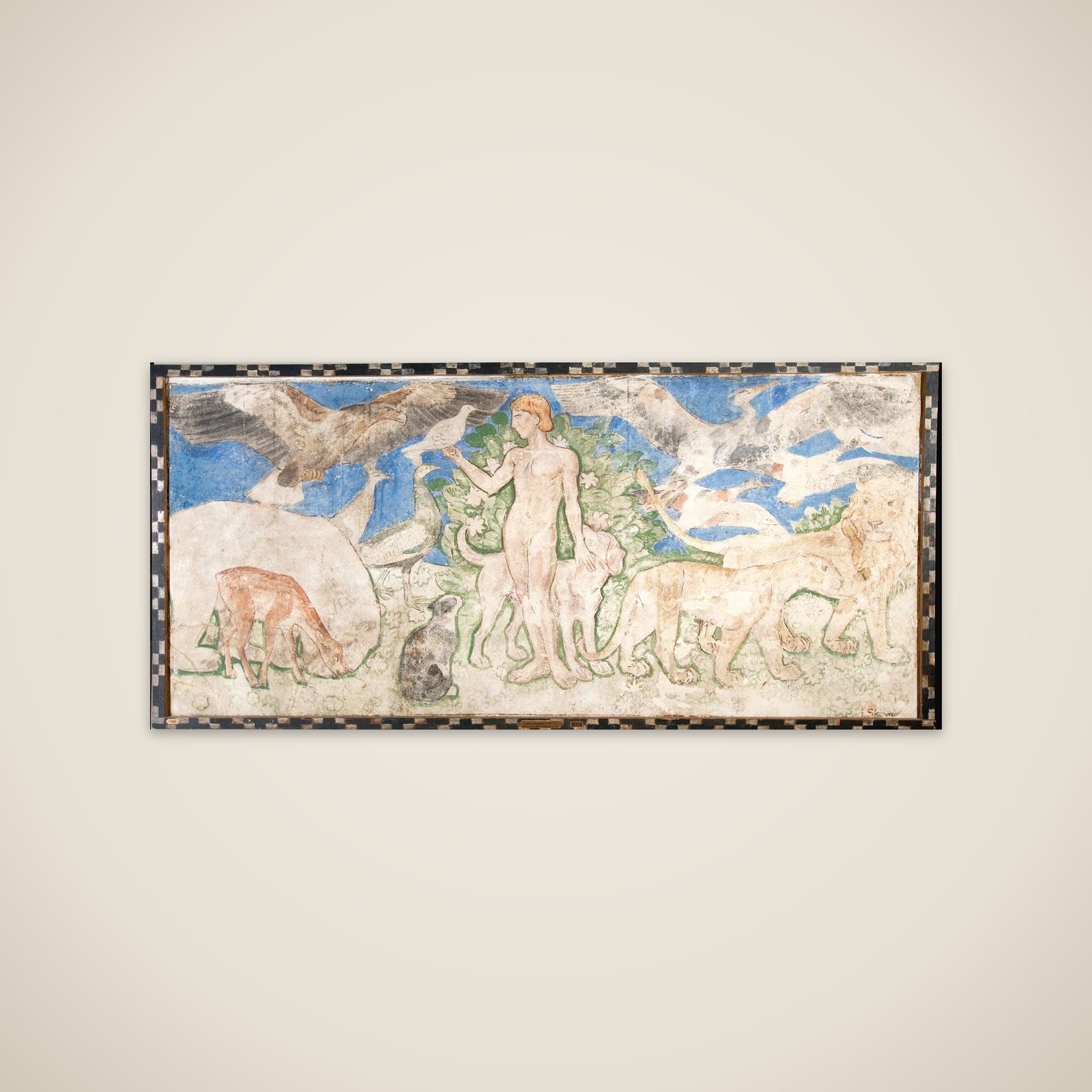 Adam giver dyrene navne unframed print