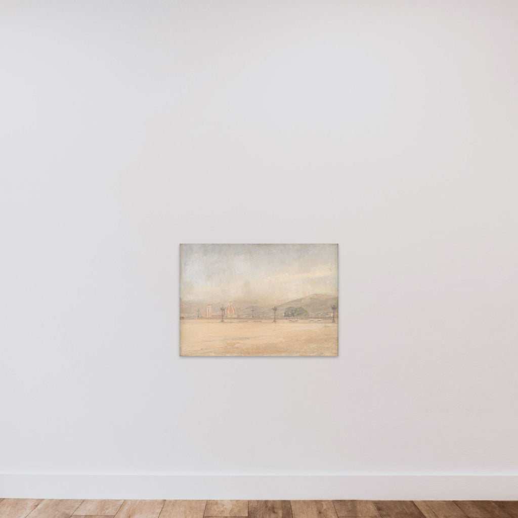 Piazzale Michelangelo ved Florens unframed — shown to scale