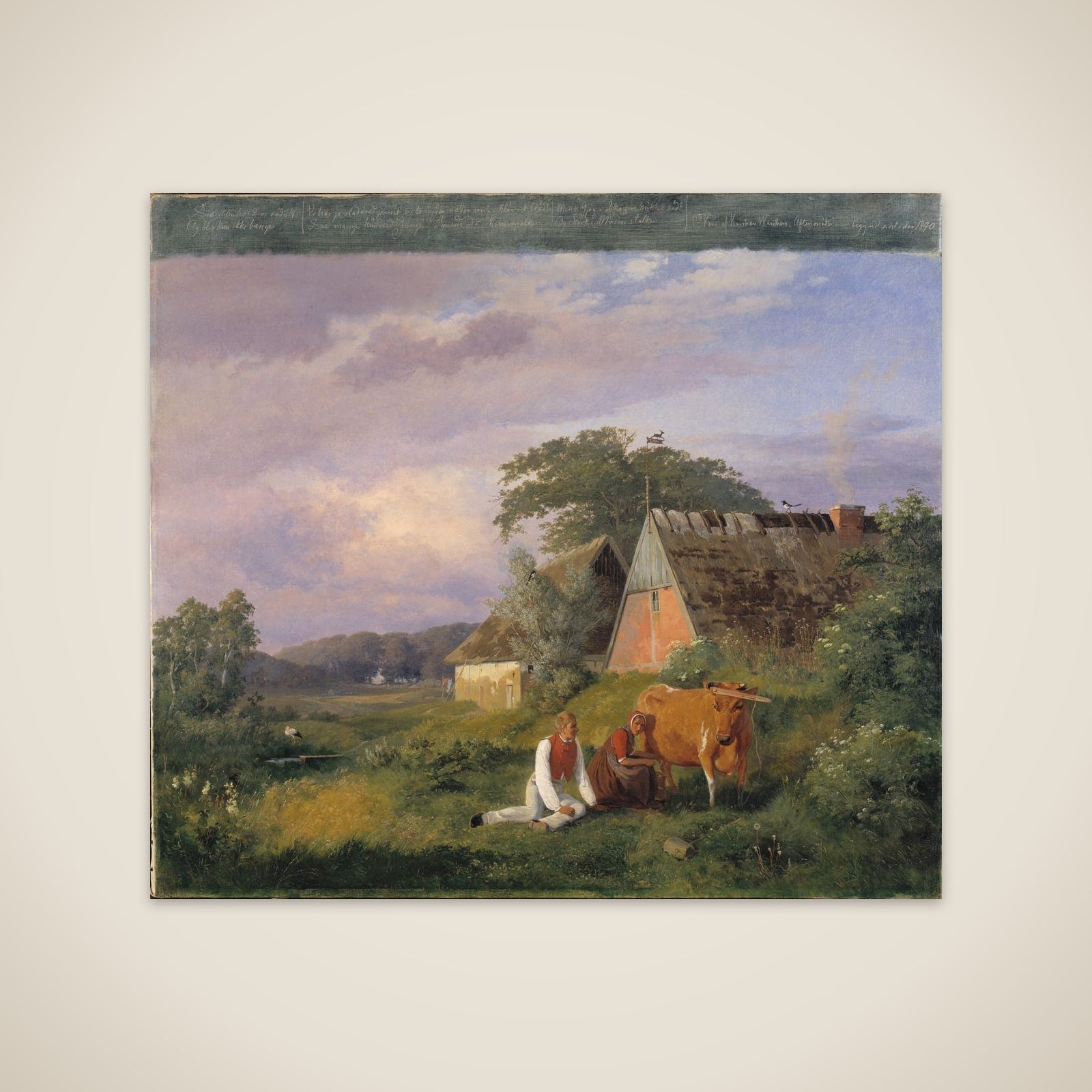 Malkescene. Fra Christian Winther: Aftenmøde unframed print