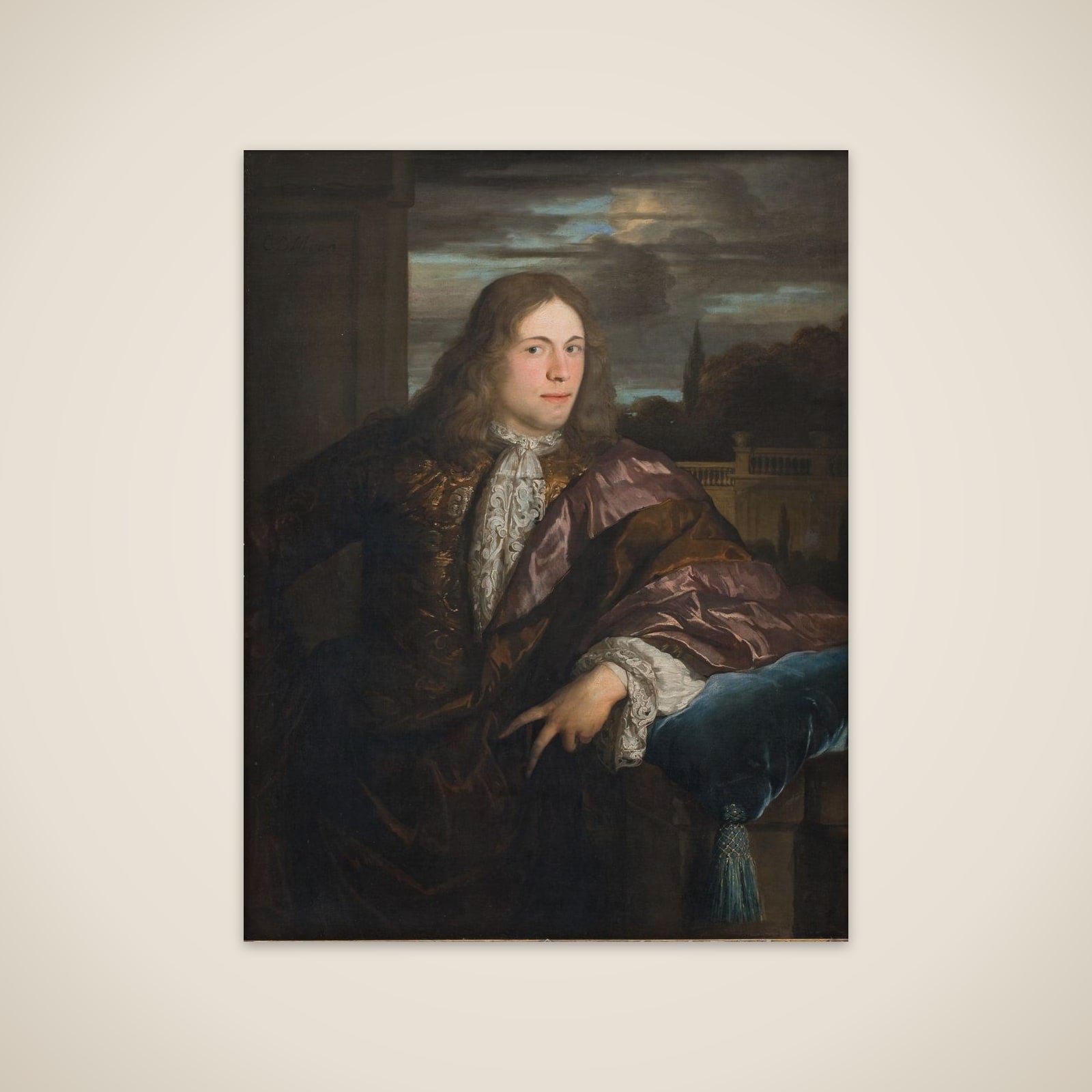 Portræt af en ung mand unframed print