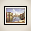Udsigt over Canal Grande i Venedig. I baggrunden S. Maria della Salute framed