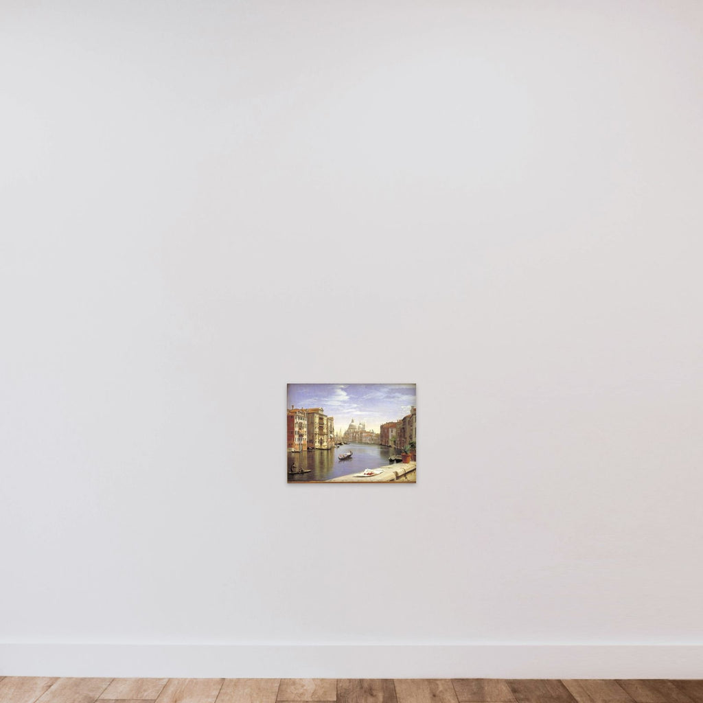 Udsigt over Canal Grande i Venedig. I baggrunden S. Maria della Salute unframed — shown to scale