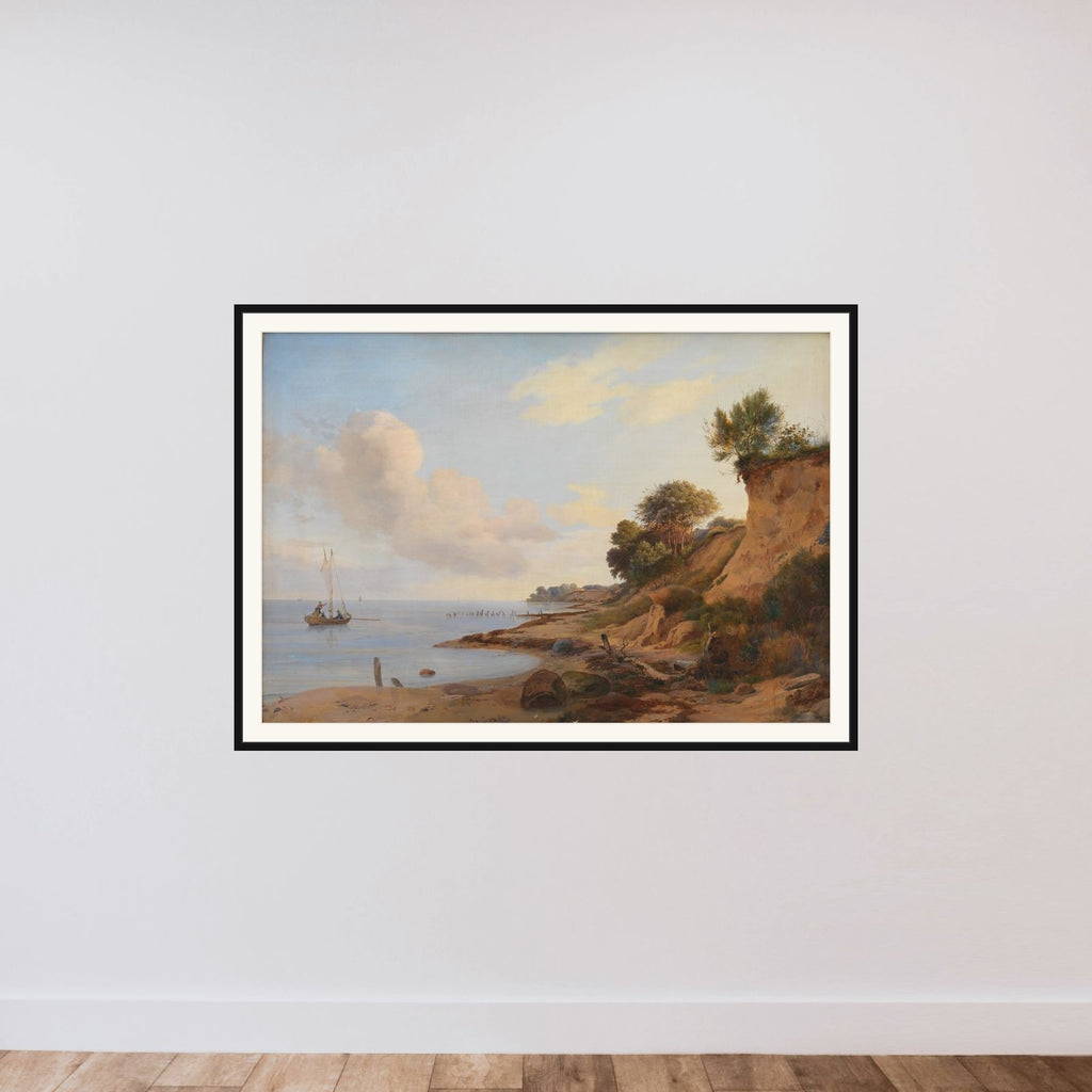 Strandparti i nærheden af Tårbæk framed — shown to scale