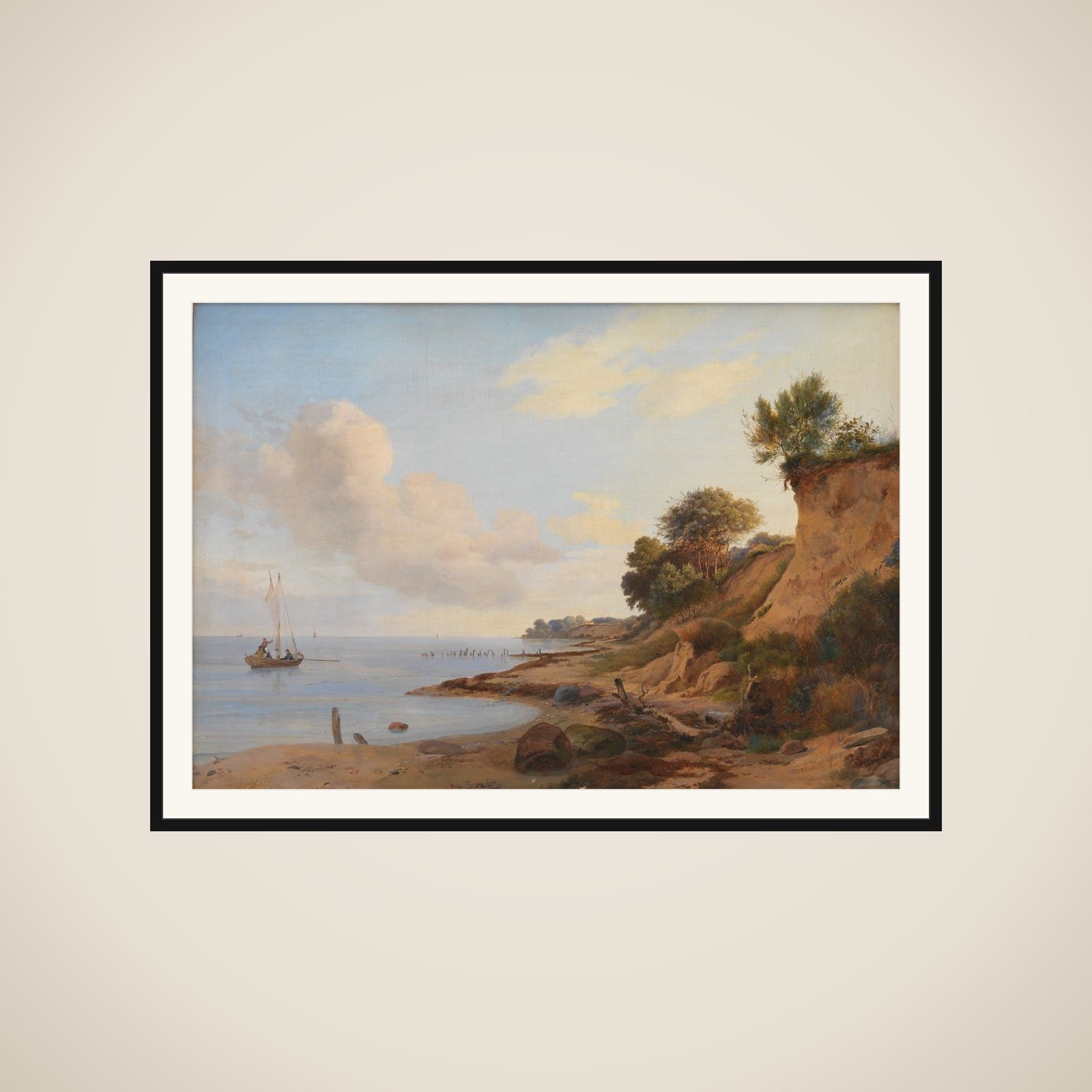Strandparti i nærheden af Tårbæk framed