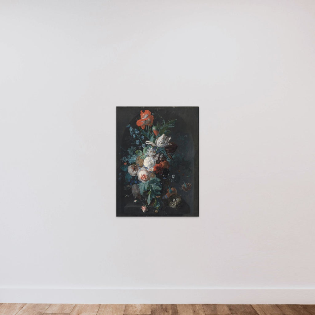 Vase med blomster unframed — shown to scale