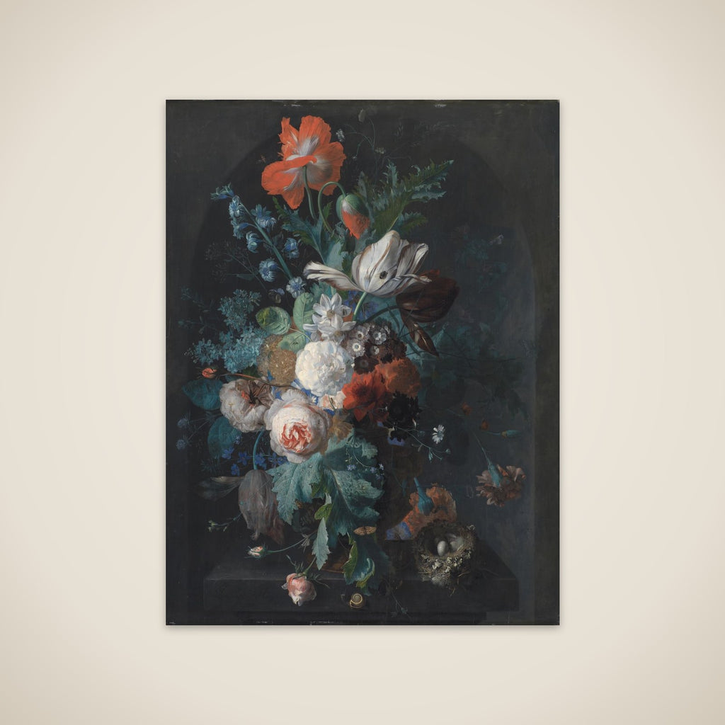 Vase med blomster unframed print