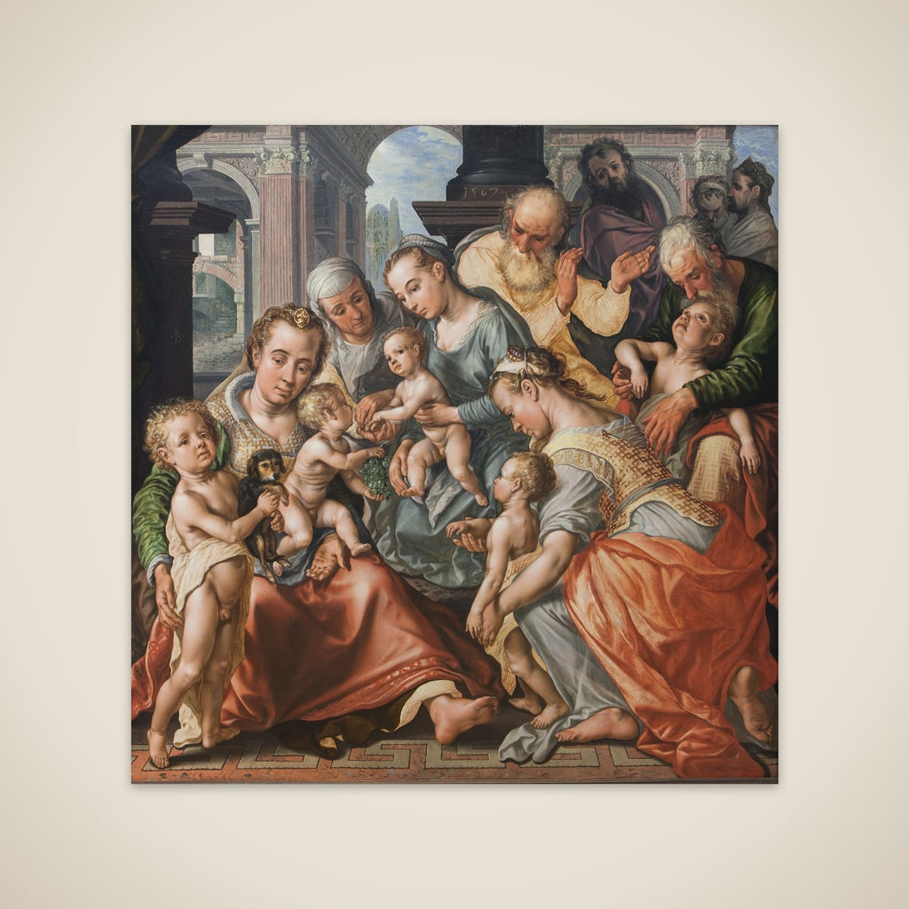 Skt. Anna med sine døtre, de tre Maria'er, og sin øvrige familie unframed print