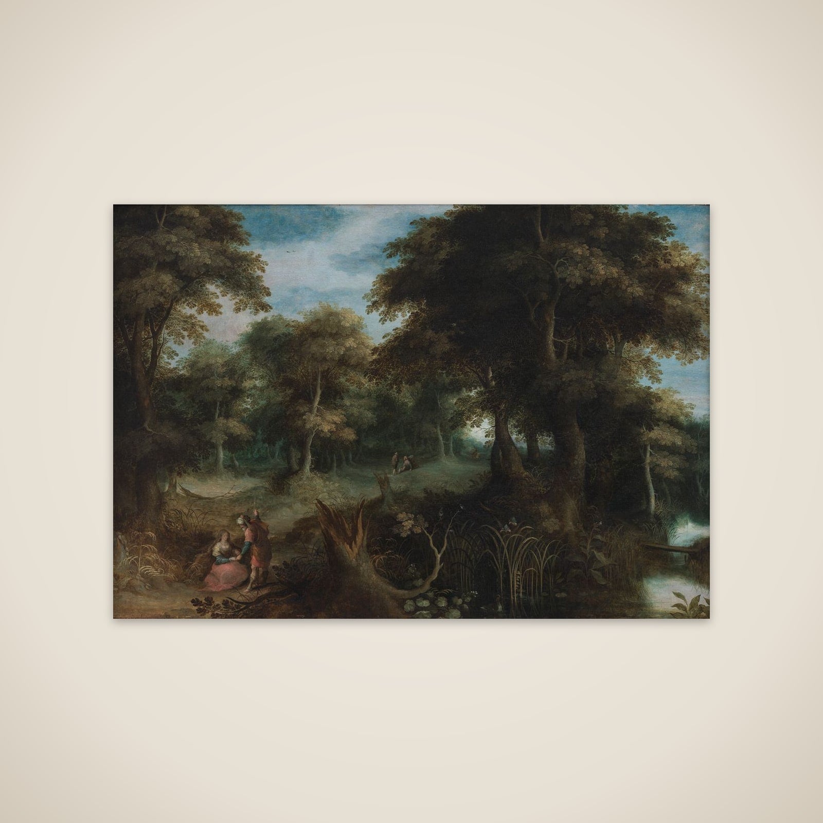 Skovlandskab med Juda og Tamar unframed print