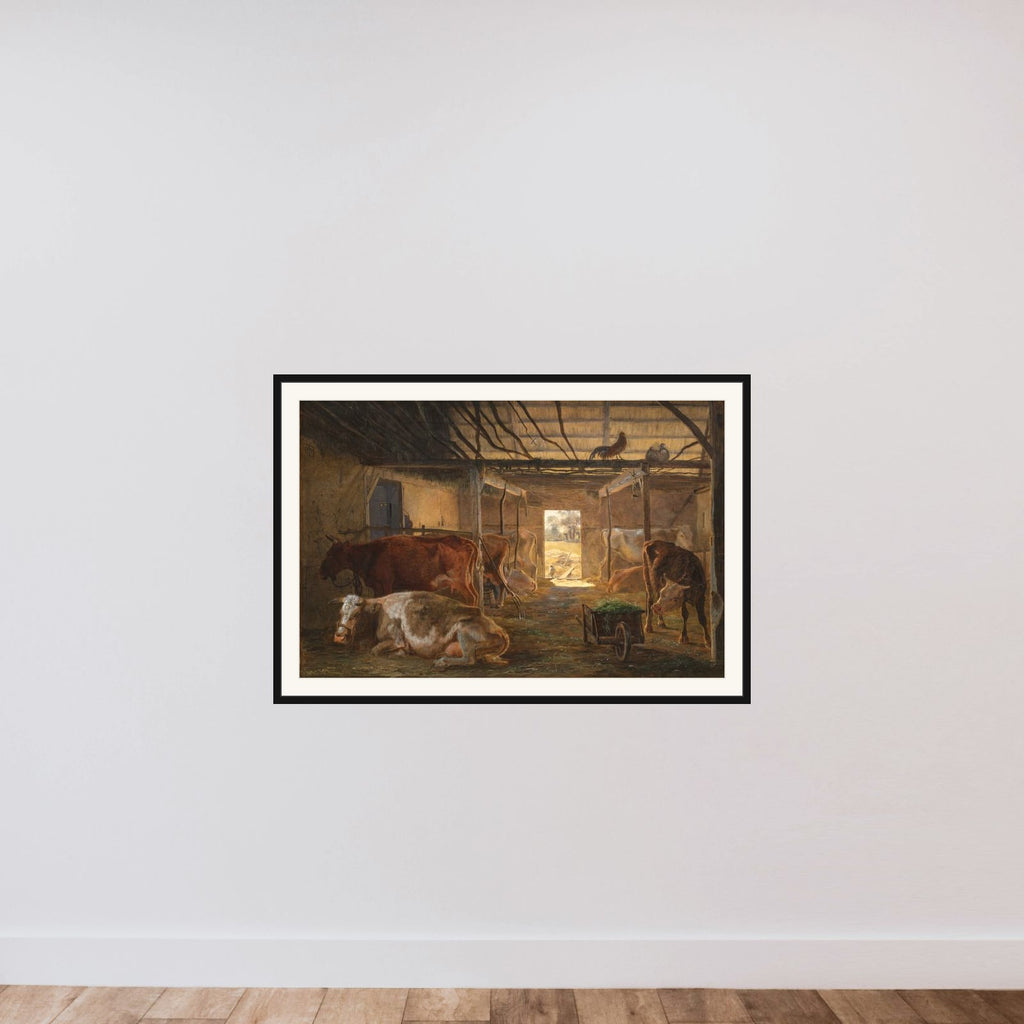 En kostald i en bondegård. Vejby framed — shown to scale