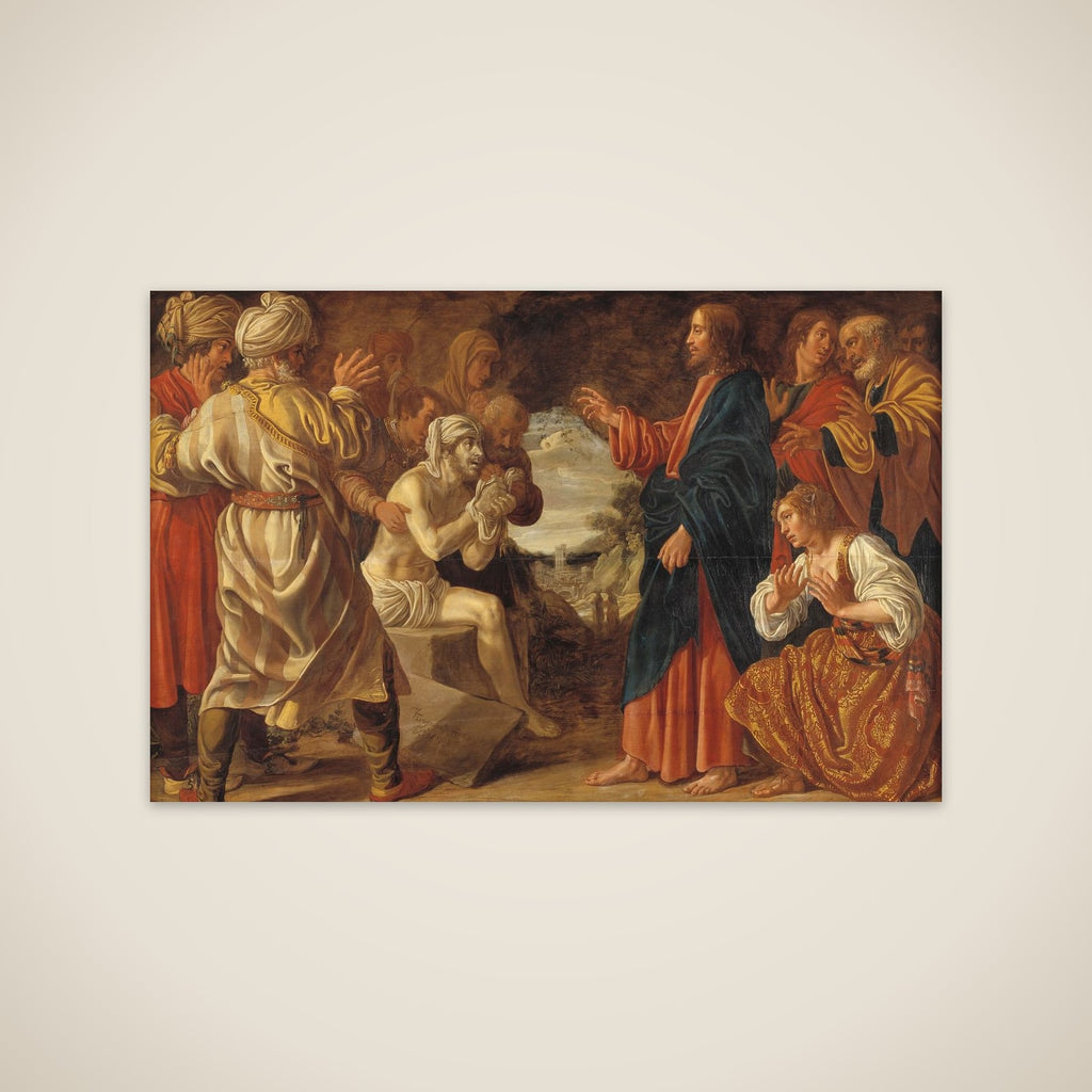 Lazarus' opvækkelse unframed print