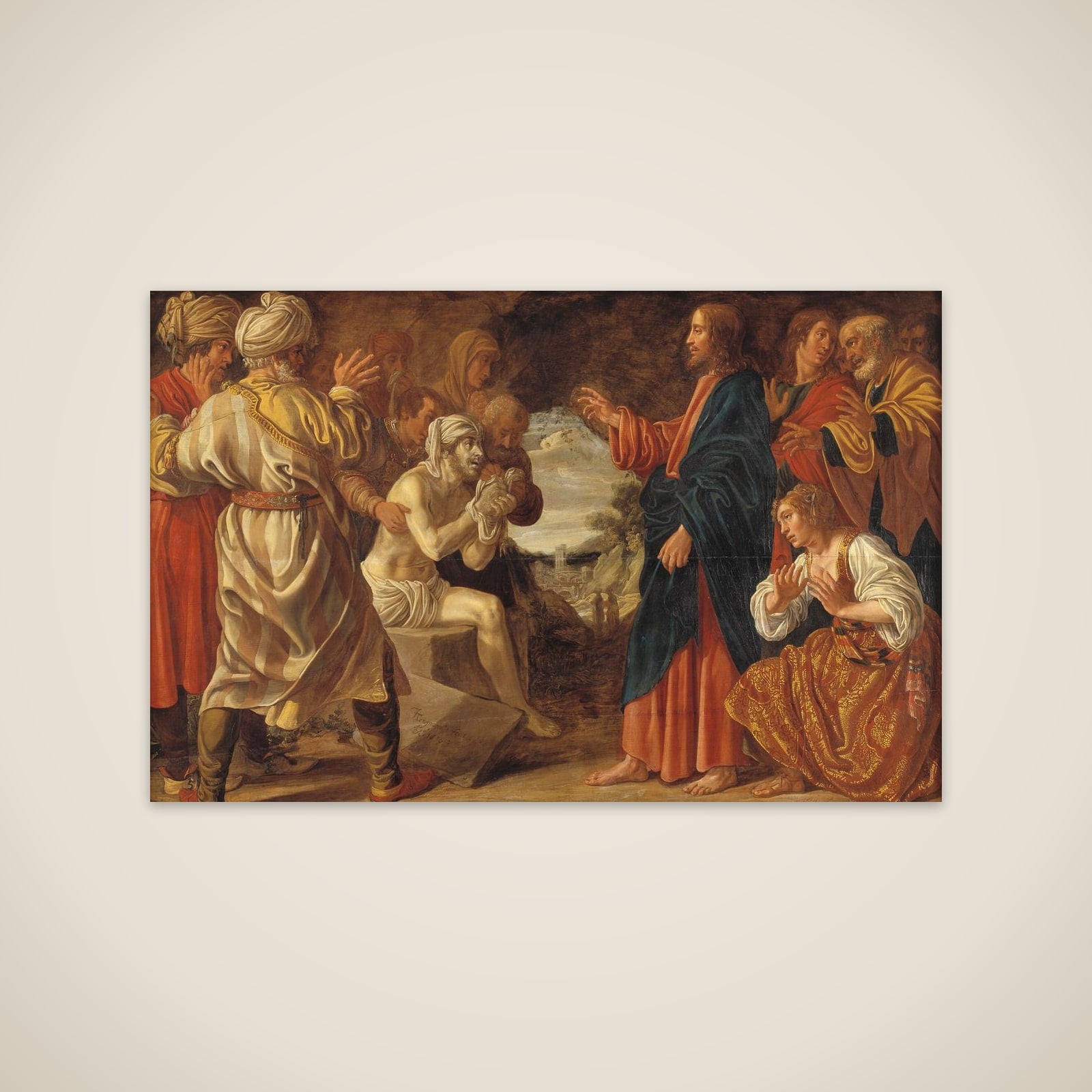 Lazarus' opvækkelse unframed print