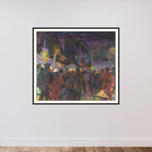 Aften på Dyrehavsbakken framed — shown to scale