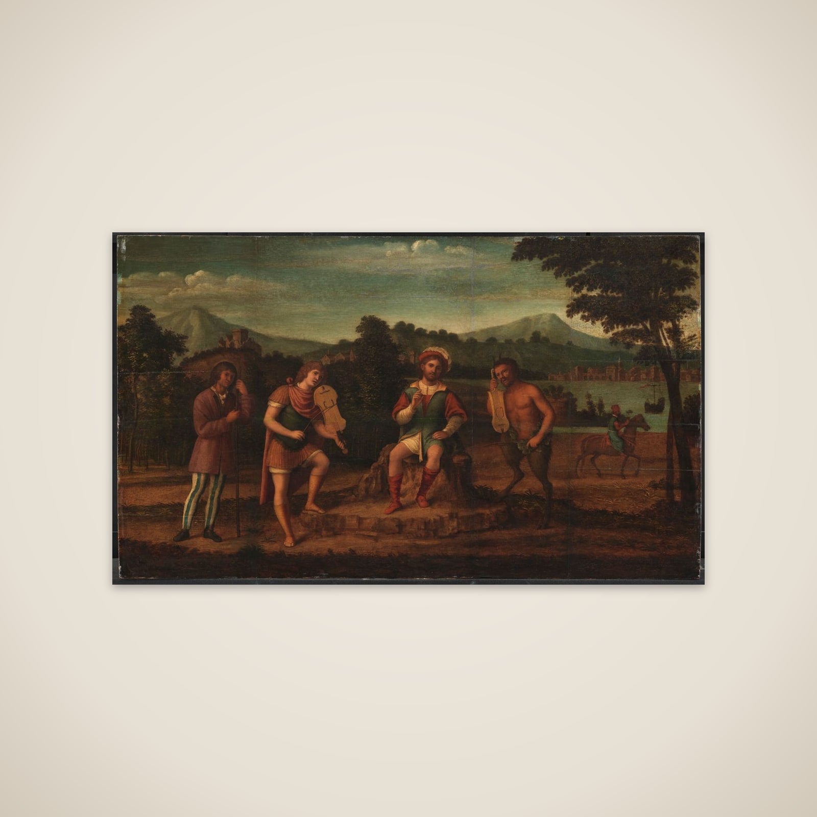Midas' dom ved Apollons og Marsyas' musikalske væddestrid unframed print