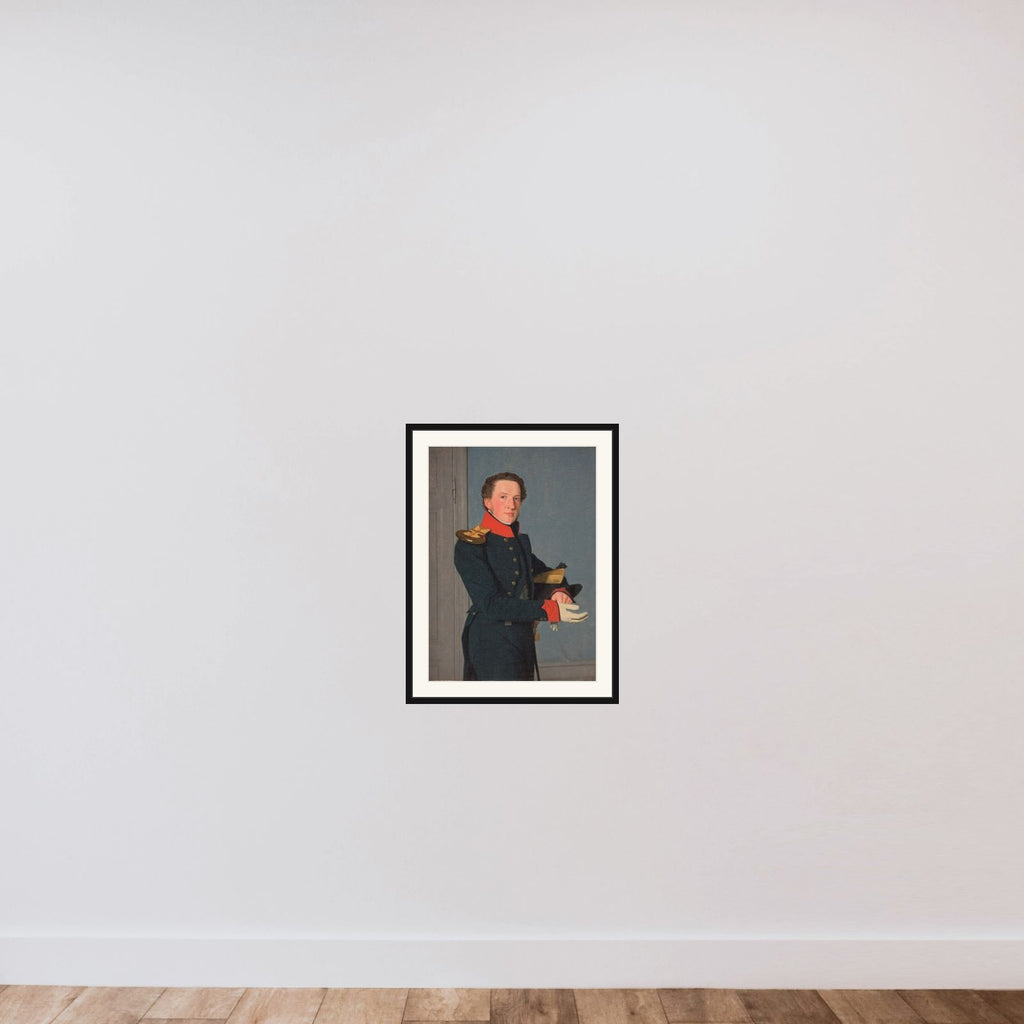 Kaptajnløjtnant af flåden D. Christen Schifter Feilberg framed — shown to scale