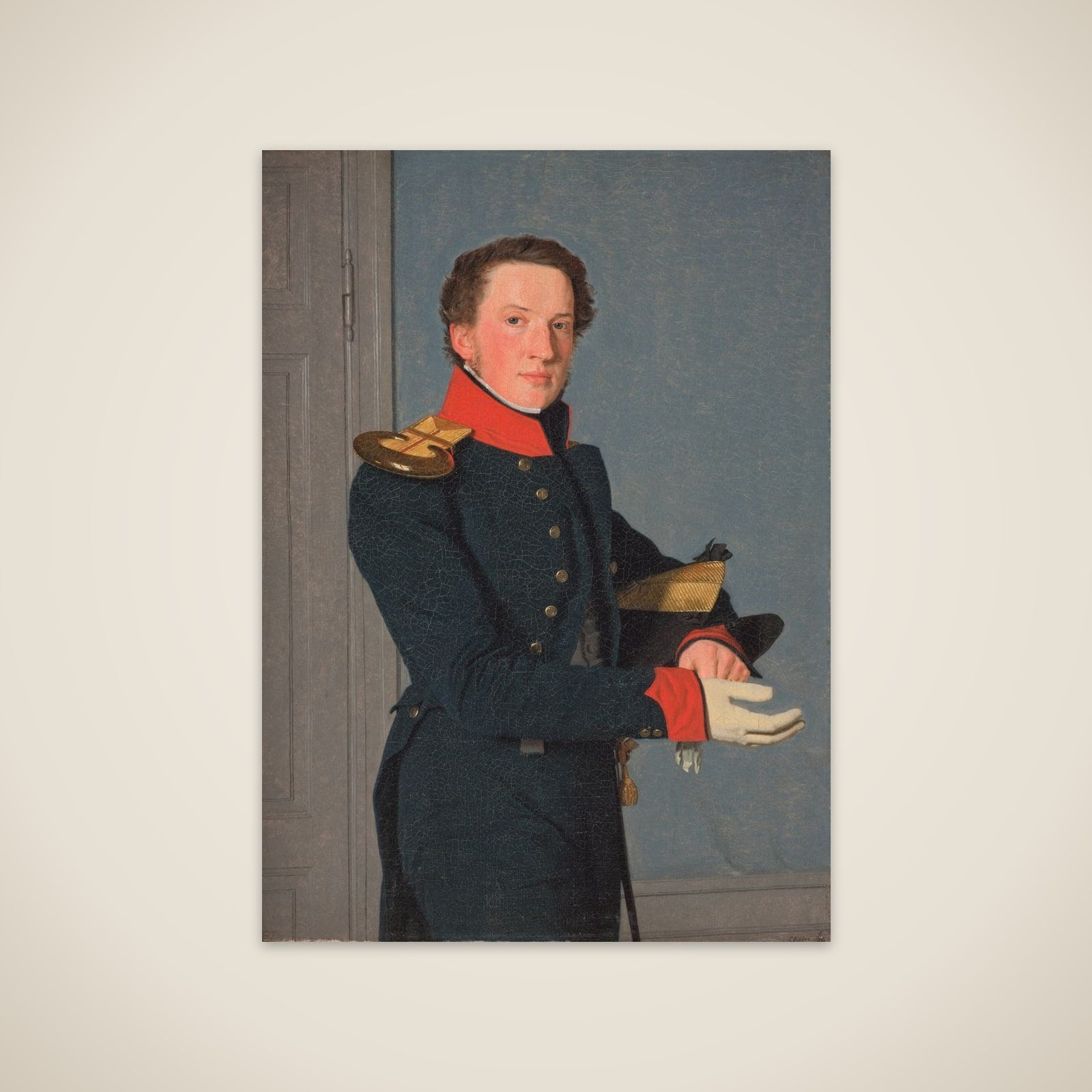 Kaptajnløjtnant af flåden D. Christen Schifter Feilberg unframed print