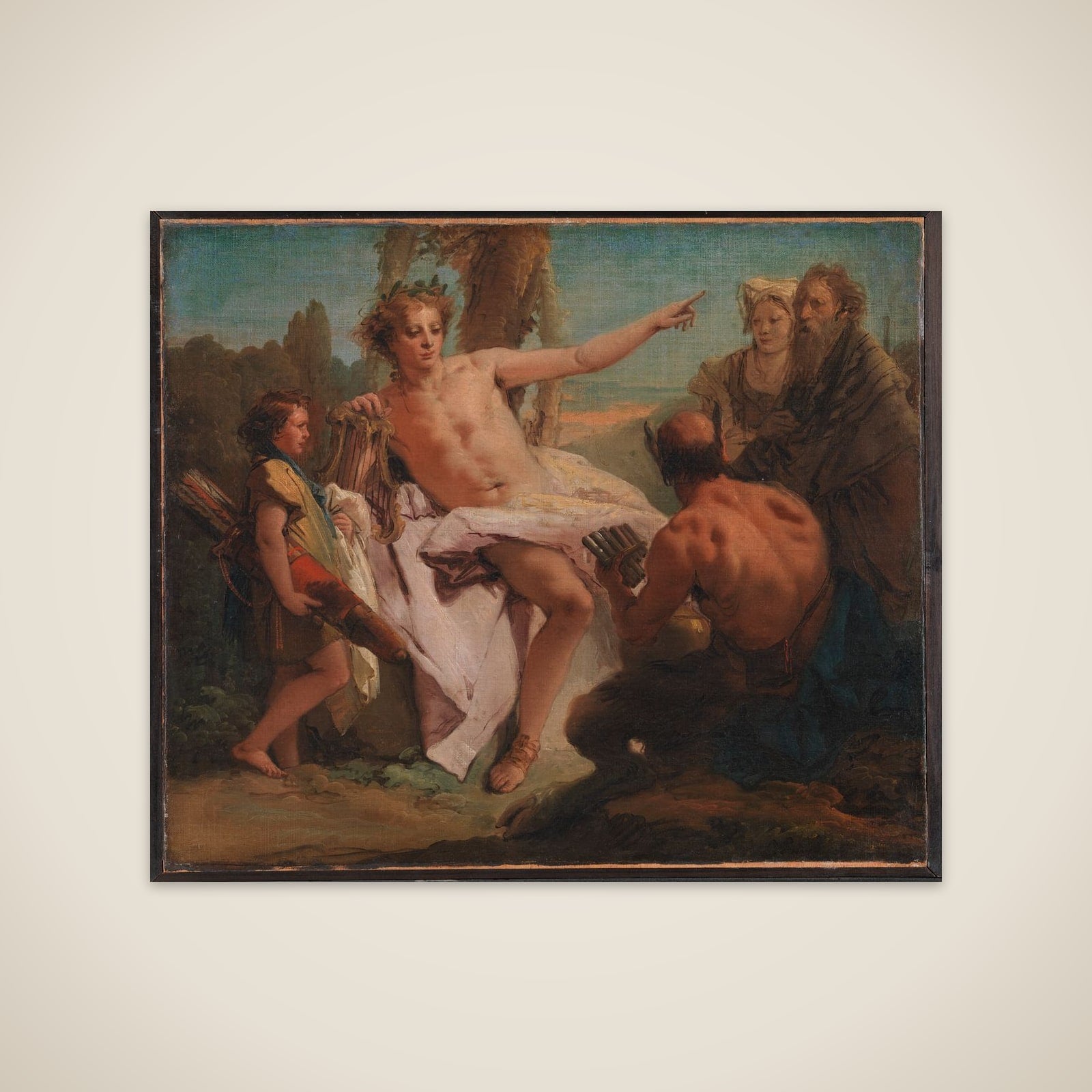 Apollon og Marsyas unframed print