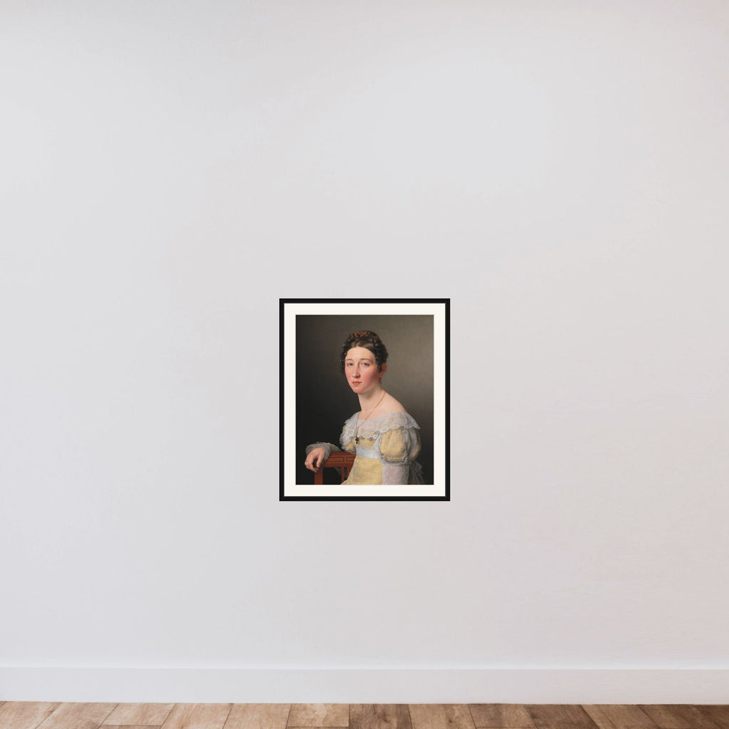 Emilie Henriette Massmann, gift 1824 med kammerjunker Frederik Wilhelm Caspar von Benzon framed — shown to scale