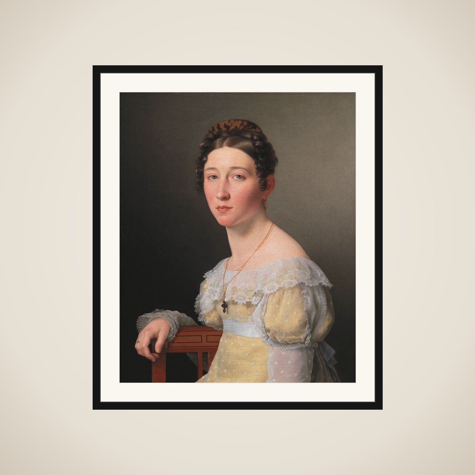 Emilie Henriette Massmann, gift 1824 med kammerjunker Frederik Wilhelm Caspar von Benzon framed