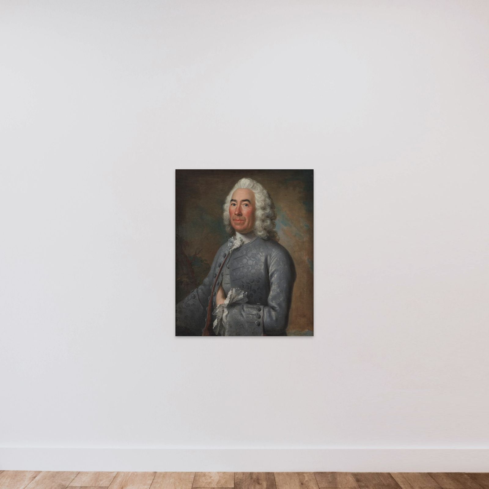 Portræt af en ældre herre unframed — shown to scale