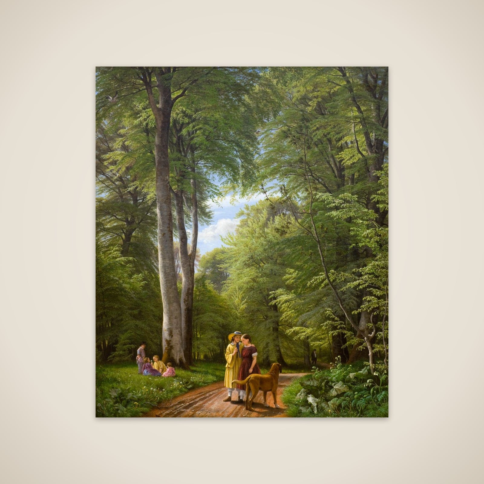 Bøgeskov i maj. Motiv fra Iselingen unframed print