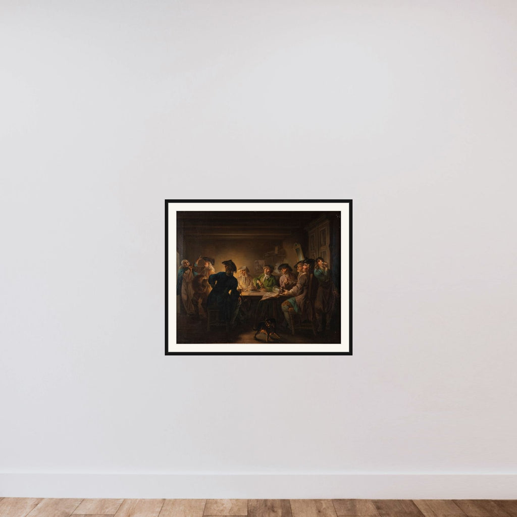 Den politiske Kandestøber, II akt, 2. scene framed — shown to scale