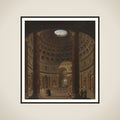 Det indre af Pantheon i Rom framed