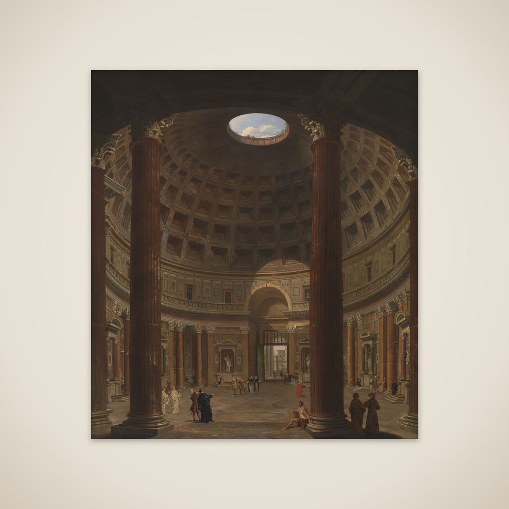 Det indre af Pantheon i Rom unframed print