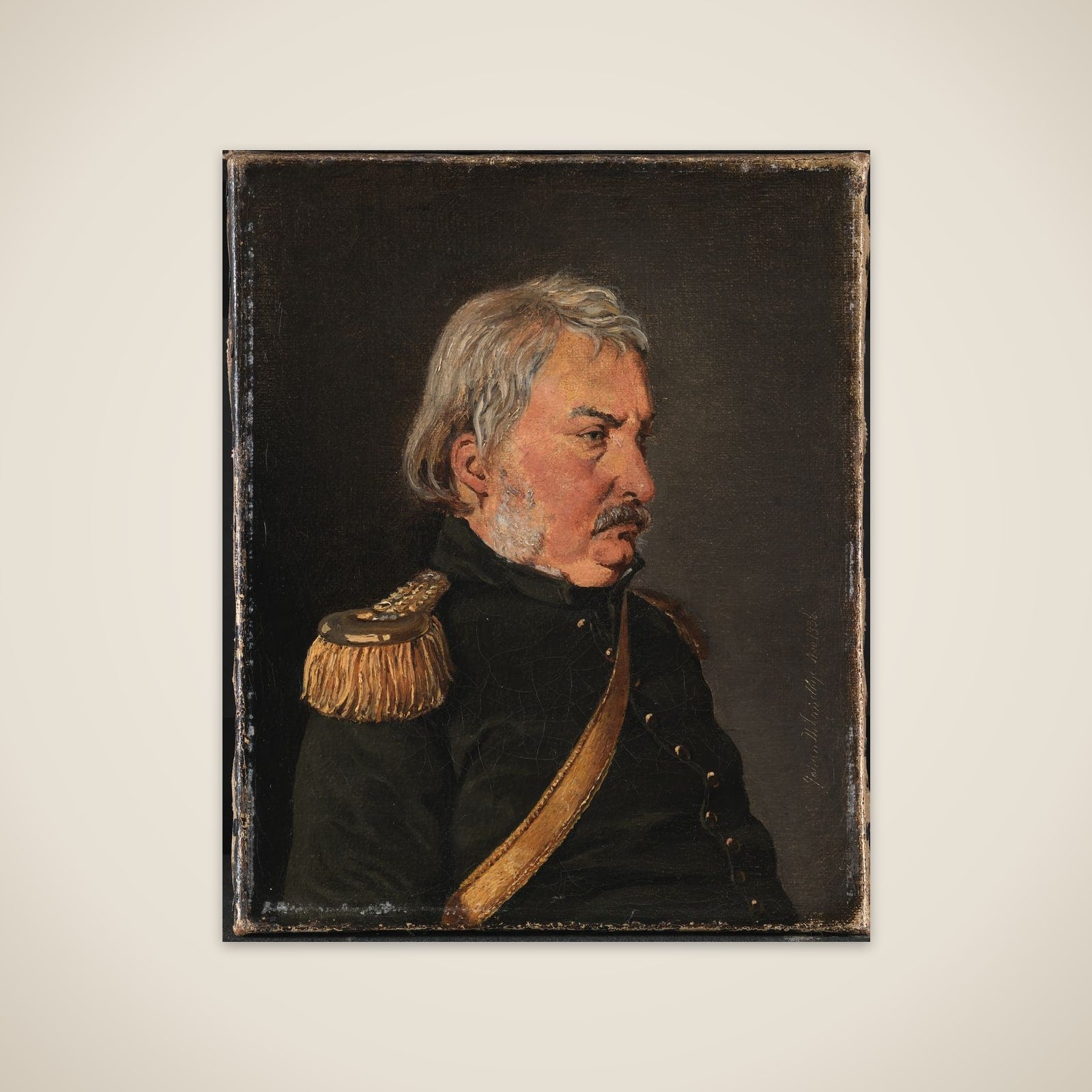 Oberst Joachim Theodor Lundbye, kunstnerens fader unframed print