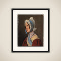 Oberstinde Cathrine Lundbye, f. Bonnevie, kunstnerens moder framed