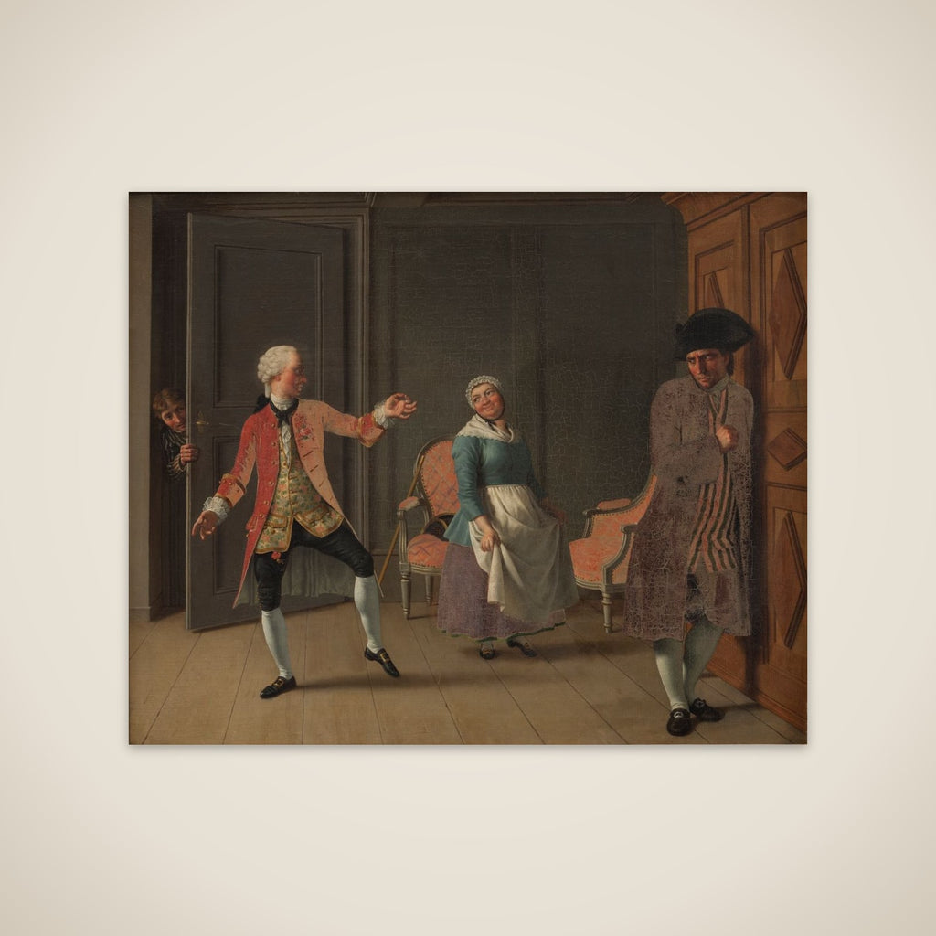 Motiv fra Ludvig Holbergs "Jean de France", I akt, 6. scene unframed print