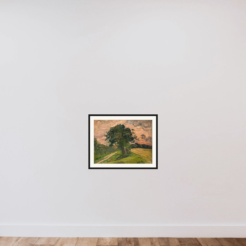 Aftenlandskab. Tisvilde framed — shown to scale