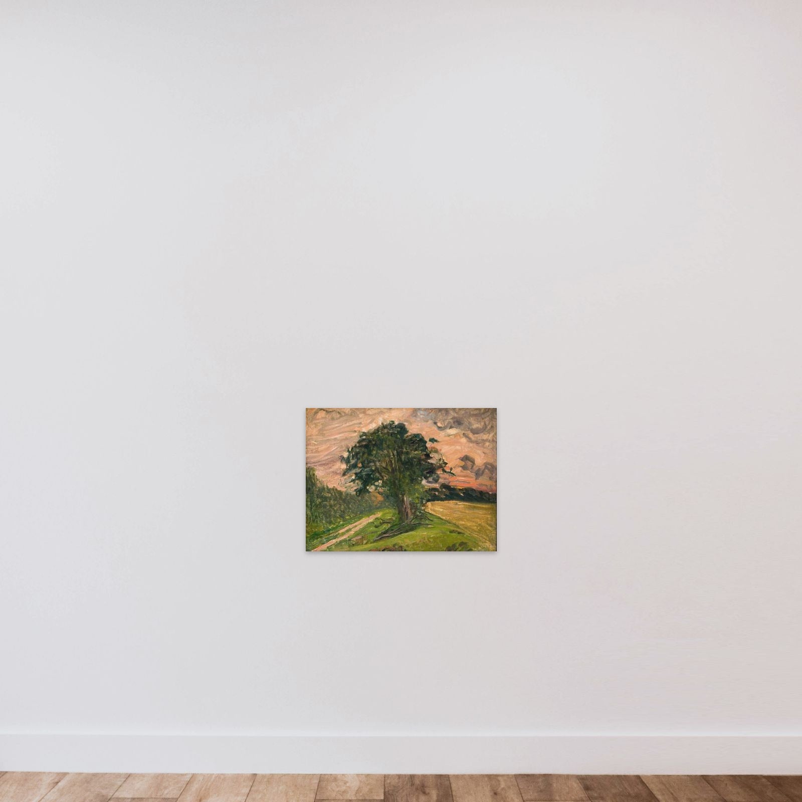 Aftenlandskab. Tisvilde unframed — shown to scale