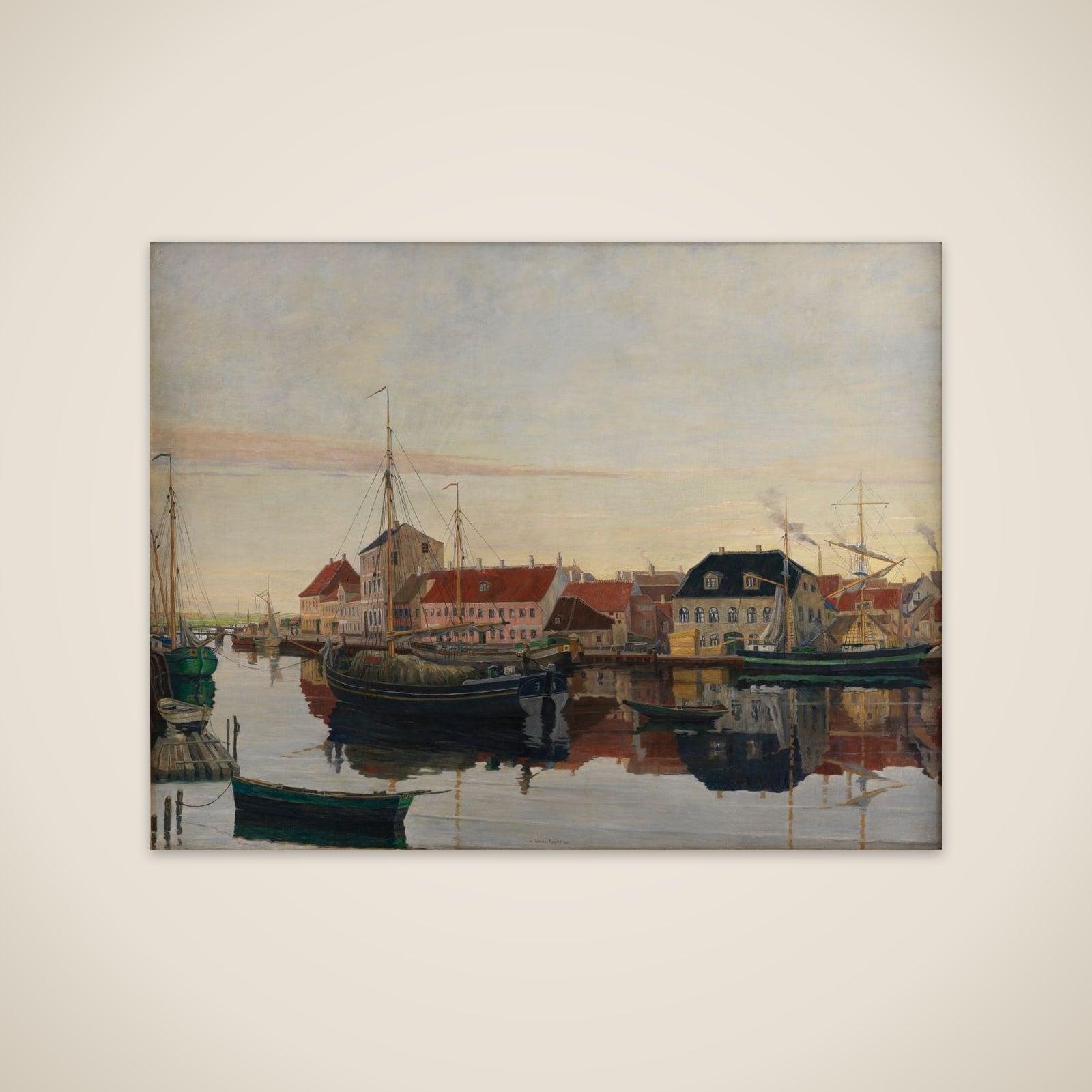 Randers havn unframed print