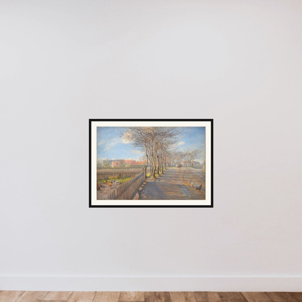 En allé. Kastrup framed — shown to scale