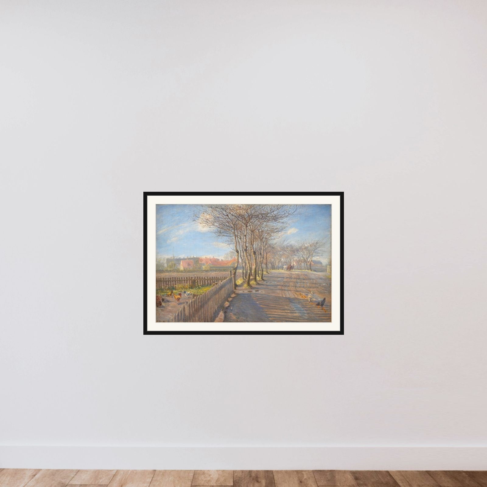 En allé. Kastrup framed — shown to scale