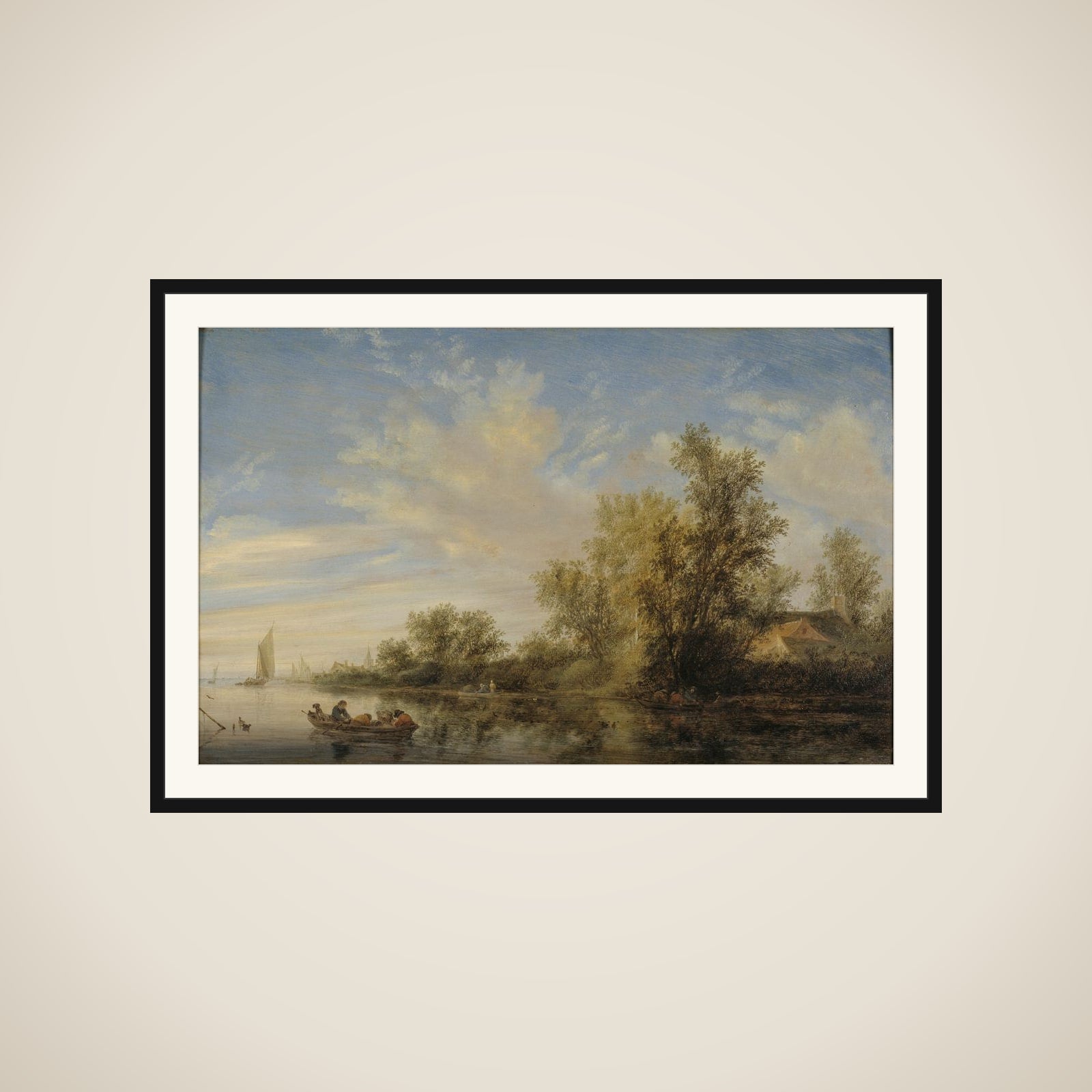 Flodlandskab framed
