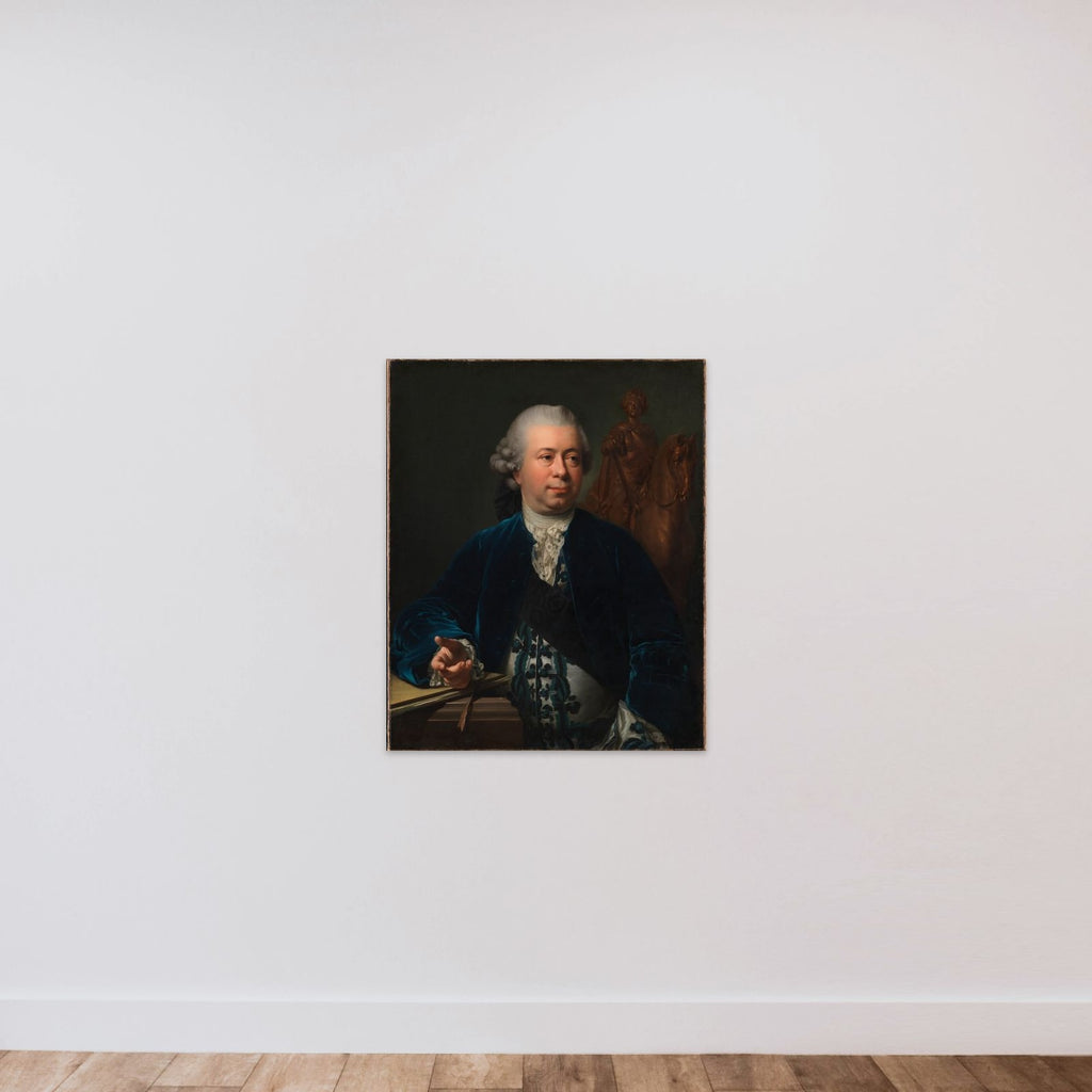 Billedhuggeren Jacques-François-Joseph Saly unframed — shown to scale