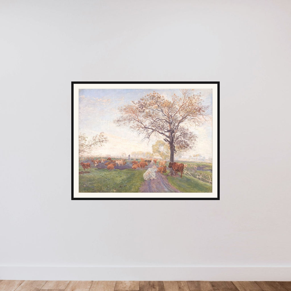 Malkepladsen ved Dyrehavegård framed — shown to scale