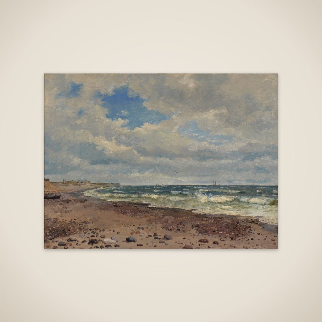 Strandparti med klitter. Jyllands vestkyst unframed print
