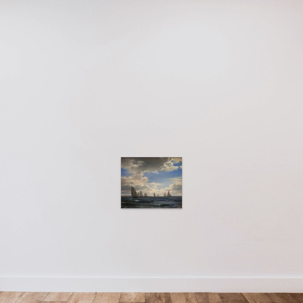 Sejlskibe i sundet syd for Kronborg unframed — shown to scale