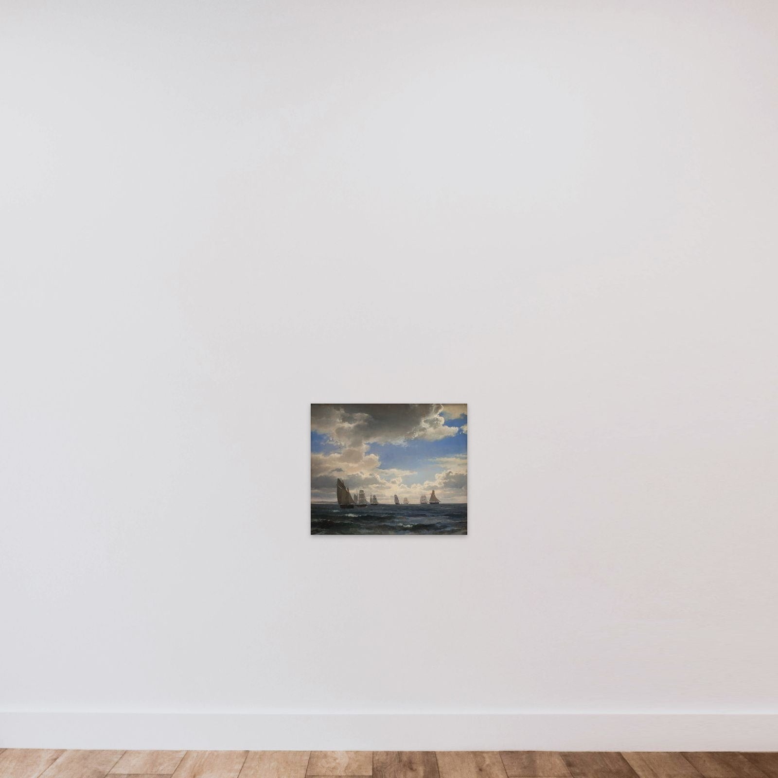 Sejlskibe i sundet syd for Kronborg unframed — shown to scale