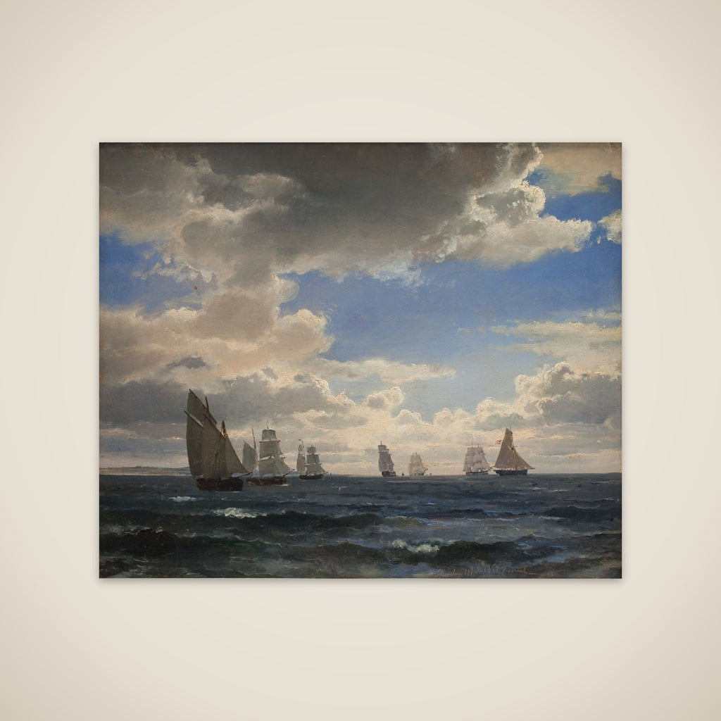 Sejlskibe i sundet syd for Kronborg unframed print