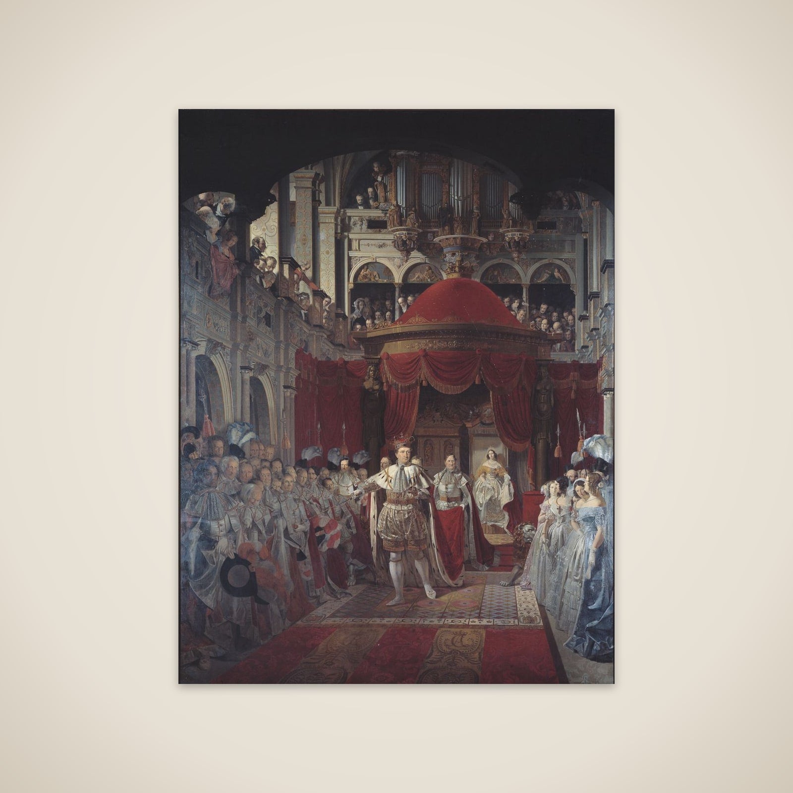 Christian VIII og Caroline Amalies salving i Frederiksborg Slotskirke den 28. juni 1840 unframed print