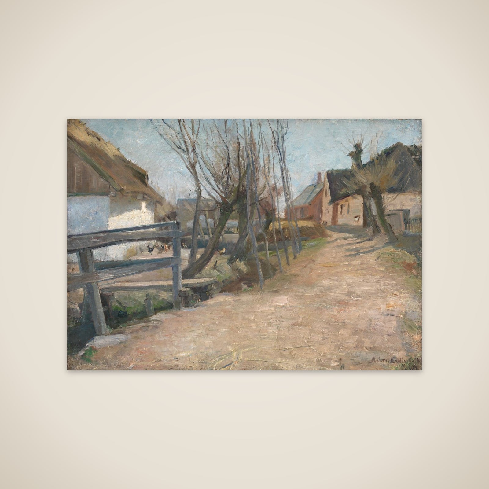 Tidlig forårsdag i Glostrup unframed print