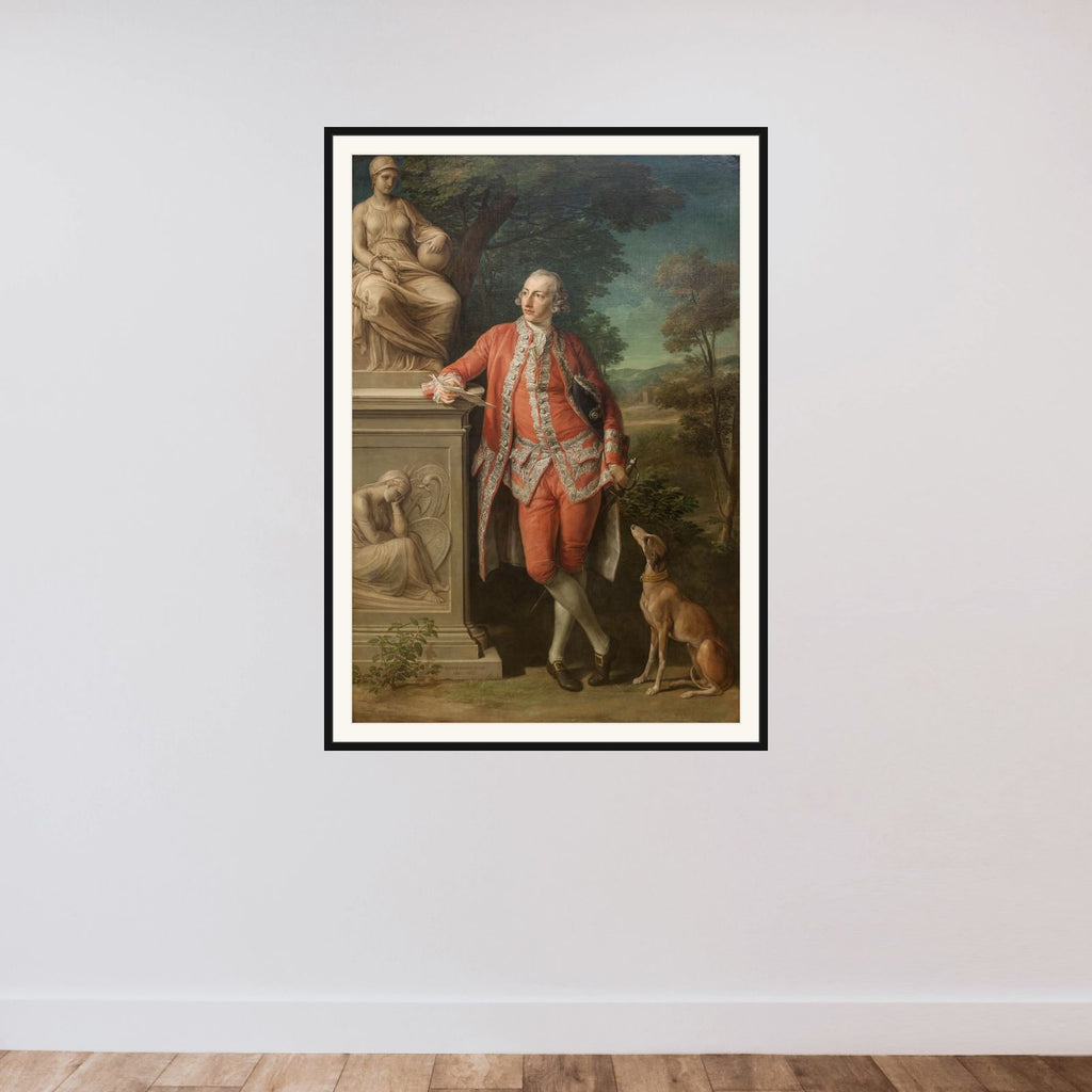 Peter Beckford (1740-1811), landowner, Dorset framed — shown to scale