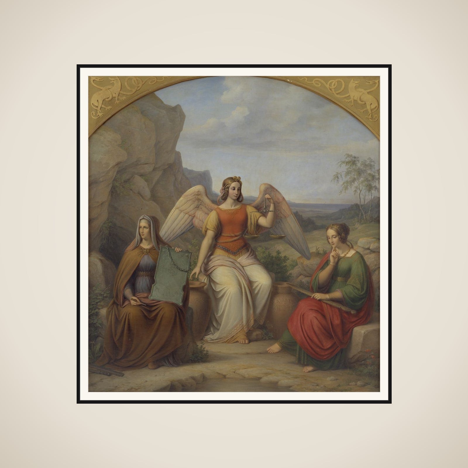 De tre norner framed